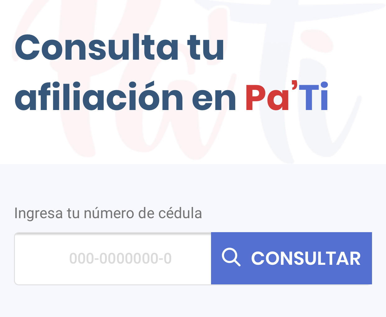 Verificar si estás incluido en el programa Pa’ Ti