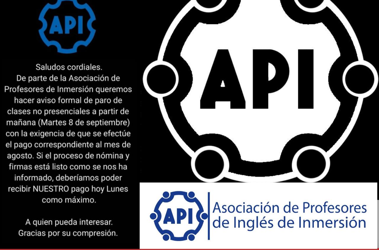Asociación de profesores de Inmersión convocan a paro por falta de pago