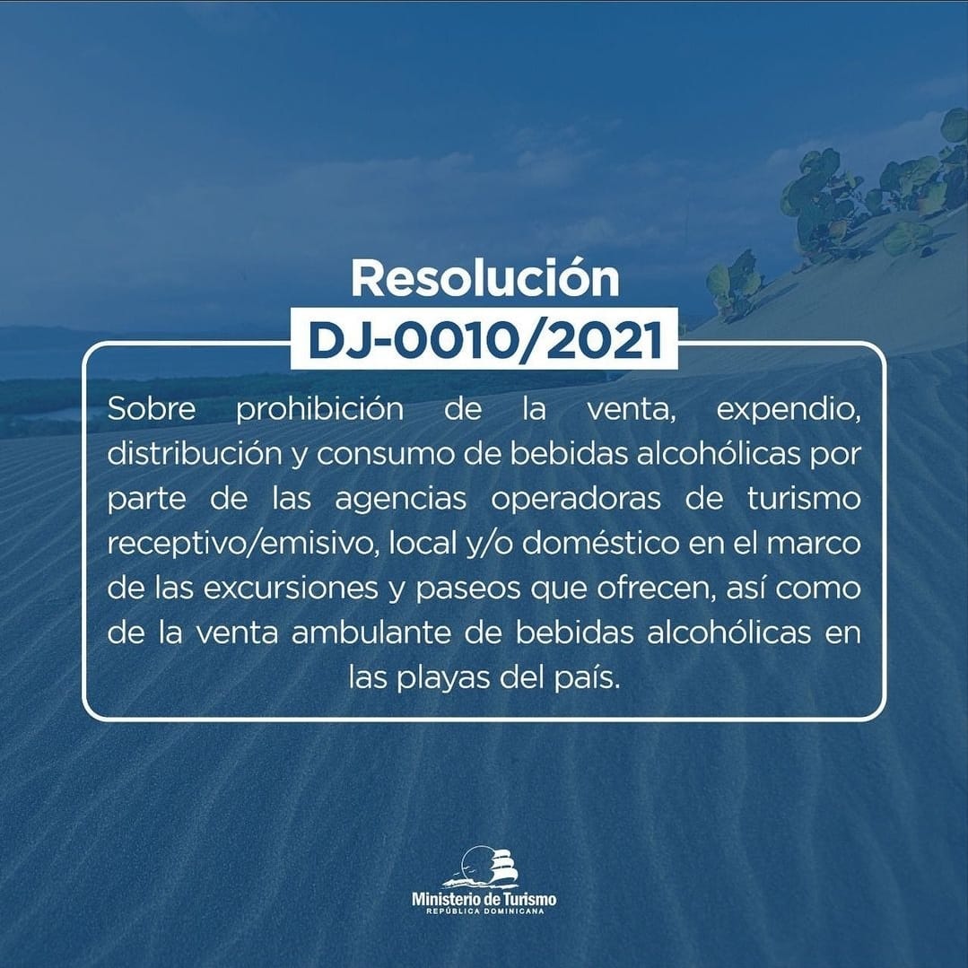 Turismo prohibe la venta de bebidas alcohólicas en playas y tours