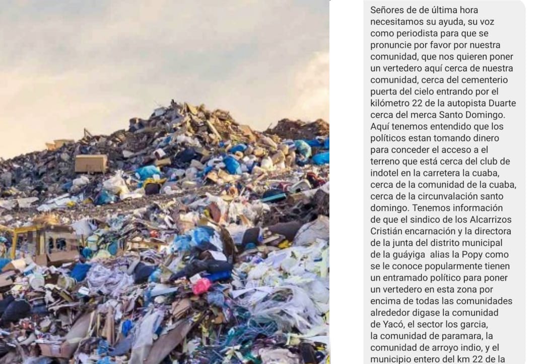 Residentes del Km22 denuncian que políticos quieren crear vertedero en la zona