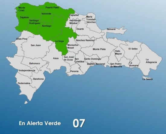 Se elevan a 7 las provincias en alerta verde por Vaguada