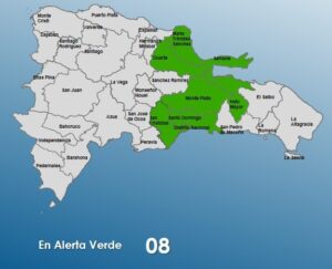 COE emite alerta verde para 8 provincias por onda tropical