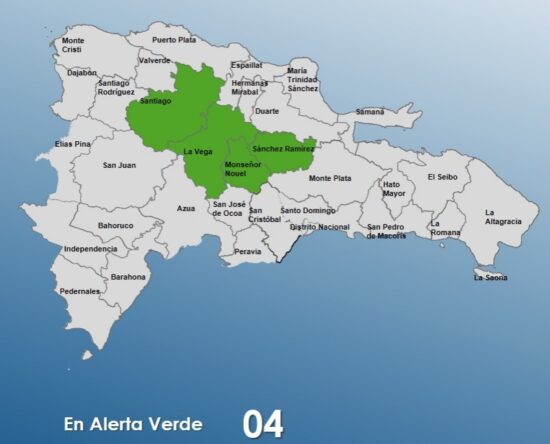 COE emite alerta verde para cuatro provincias por una vaguada