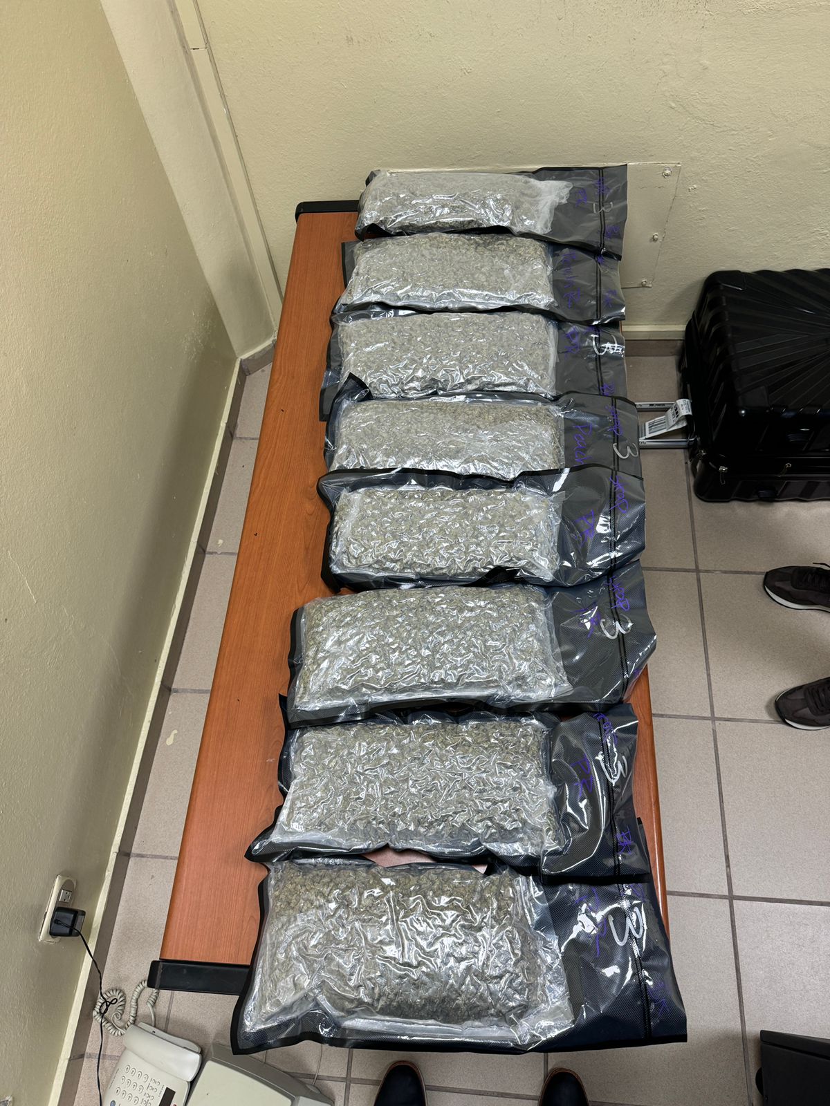 Incautan 8 paquetes de presunta marihuana; detienen a una mujer
