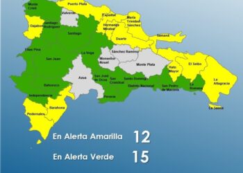 COE mantiene 27 provincias bajo alerta por vaguada; 12 en amarilla