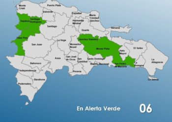 COE mantiene seis provincias en alerta verde por lluvias