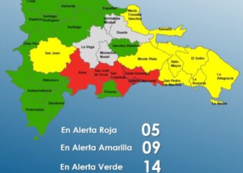 Aumentan a 28 las provincias en alertas por lluvias; cinco se mantienen en rojo