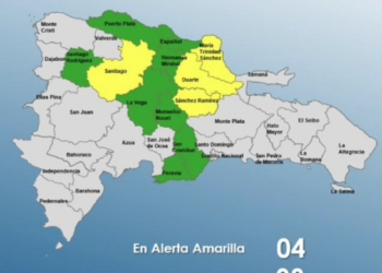 COE coloca cuatro provincias en alerta amarilla y ocho en verde por vaguada