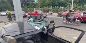 Un muerto y un herido tras accidente de tránsito en Santiago